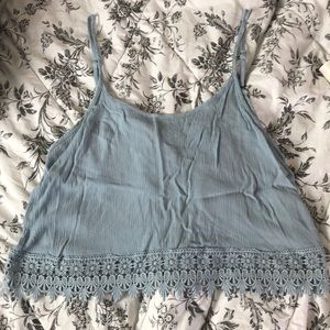 Light Blue Cropped Tank